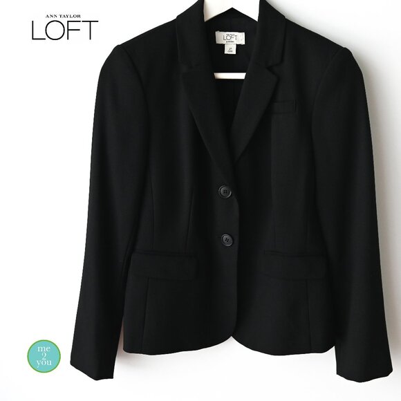 Ann Taylor Loft Black Blazer - Size 2P - Picture 1 of 7